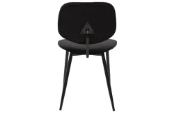 Miliboo Stühle TOBIAS aus schwarzem Samt und schwarz lackiertes Metall 2er-Set TOBIAS* Design-stühle