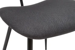 Miliboo Stühle TOBIAS dunkles Holz und schwarzes Metall (2er-Set)* Design-stühle