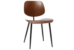 Miliboo Stühle TOBIAS dunkles Holz und schwarzes Metall (2er-Set)* Design-stühle|Holzstühle