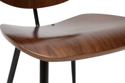 Miliboo Stühle TOBIAS dunkles Holz und schwarzes Metall (2er-Set)* Design-stühle|Holzstühle
