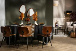 Miliboo Stühle TOBIAS dunkles Holz und schwarzes Metall (2er-Set)* Design-stühle|Holzstühle