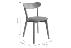 Miliboo Stühle Vintage dunkles Holz und schwarze Sitzfläche (2er-Set) DOVE* Design-stühle|Holzstühle