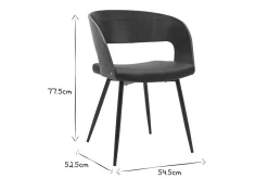 Miliboo Stühle Walnussoptik und schwarze Sitzfläche (2er-Set) RIFF* Design-stühle|Holzstühle