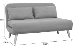 Miliboo Stoffsofa ausziehbar 1-Sitzer Samt-Effekt senfgelb AMIKO* Schlafsofas|Schlafsessel