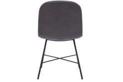 Miliboo Stuhl aus Stoff mit Samteffekt in Dunkelgrau und schwarzem Metall ARCADE* Design-stühle