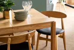 Miliboo Stuhl Holz h und PU Schwarz skandinavisches / japanisches Design WALFORD* Design-stühle|Holzstühle