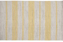 Miliboo Teppich / Bettvorleger rechteckig beige mit gelben Streifen 50 x 80 cm CABOURG* Teppiche|Alle Dekoration