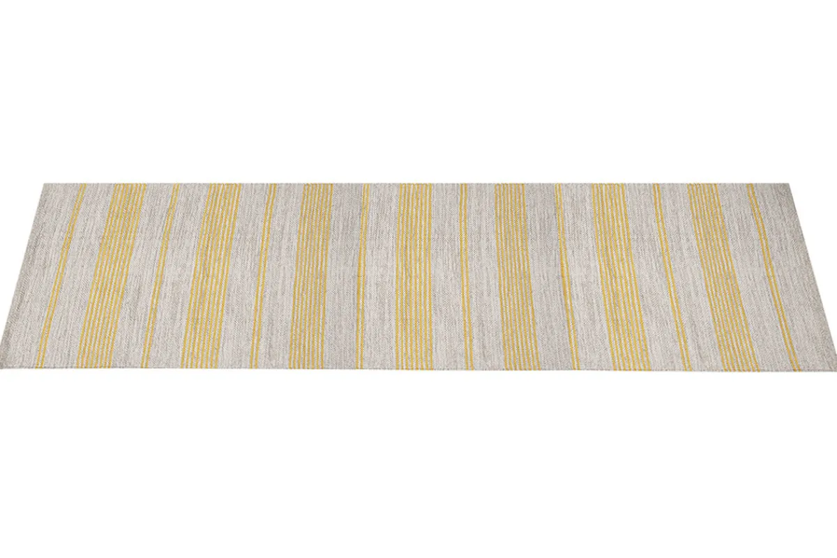 Miliboo Teppich Flur aus Baumwolle in Gelb und Beige 60x200 cm CABOURG* Teppiche|Alle Dekoration