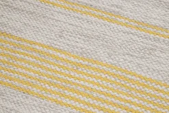Miliboo Teppich Flur aus Baumwolle in Gelb und Beige 60x200 cm CABOURG* Teppiche|Alle Dekoration
