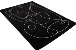 Miliboo Teppich Schwarz mit Line Art Motiv 160x230 cm ARTISTE* Teppiche|Alle Dekoration