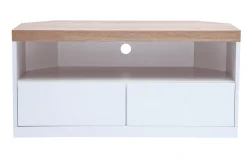 Miliboo TV-Eckmöbel weiß und Eschenfurnier MAX* Tv-lowboards