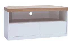 Miliboo TV-Eckmöbel weiß und Eschenfurnier MAX* Tv-lowboards