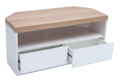 Miliboo TV-Eckmöbel weiß und Eschenfurnier MAX* Tv-lowboards