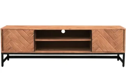 Miliboo TV-Möbel aus Akazienholz und schwarzem Metall STICK* Tv-lowboards