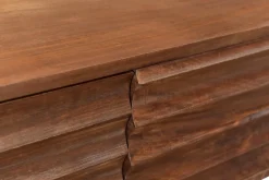 Miliboo TV-Möbel aus dunklem, massivem Mangoholz und schwarzem Metall 3 Türen B120 cm ONDA* Tv-lowboards