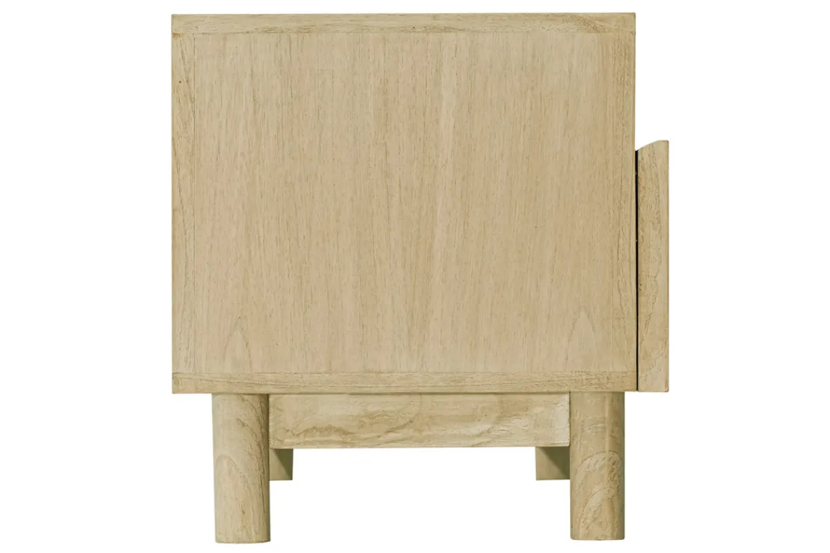 Miliboo TV-Möbel aus hellem Holz und Rattangeflecht L120 cm GALINA* Tv-lowboards