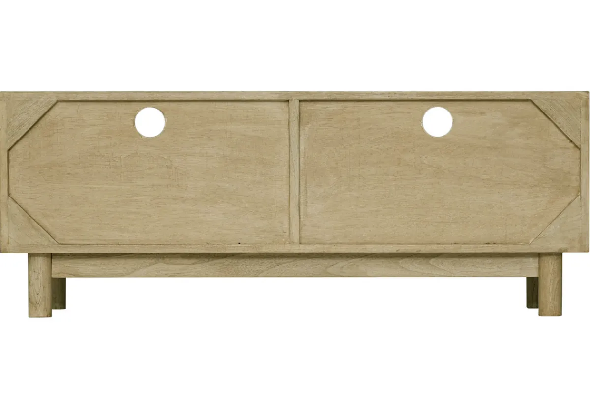 Miliboo TV-Möbel aus hellem Holz und Rattangeflecht L120 cm GALINA* Tv-lowboards