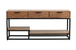 Miliboo TV-Möbel aus massivem Akazienholz und Metall B 115 cm WARREN* Tv-lowboards