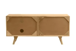 Miliboo TV-Möbel aus massivem Mangoholz und Rattan-Rohrgeflecht B110 cm ACANGE* Tv-lowboards