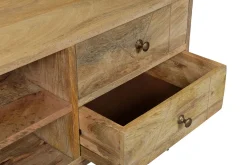 Miliboo TV-Möbel graviert aus Mangoholz und Metall LINIUM* Tv-lowboards