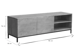 Miliboo TV-Möbel industrieller Stil Mangoholz und Metall YPSTER* Tv-lowboards