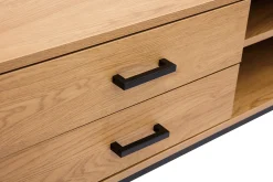 Miliboo TV-Möbel mit hellem Holzdekor in Eiche und schwarzem Metall B160 cm LOVATO* Tv-lowboards