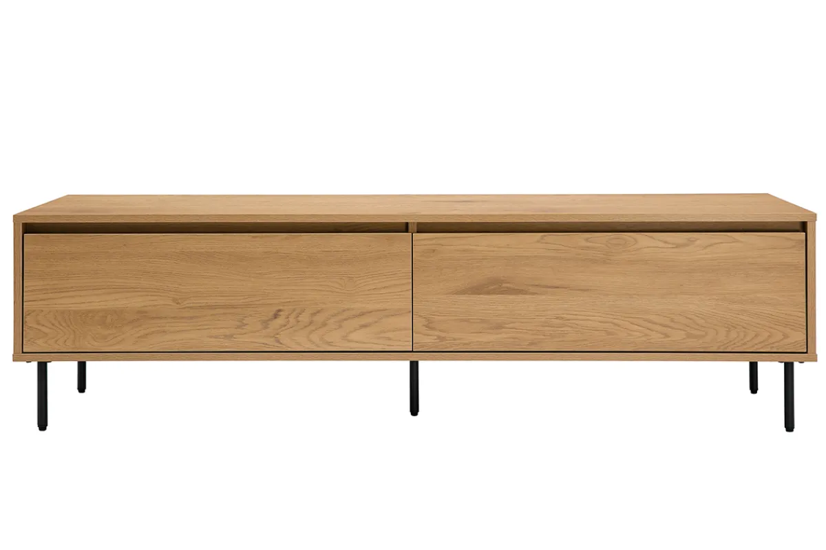Miliboo TV-Möbel mit hellem Holzfinish in Eiche 2 Schubladen L160 cm ARAGON* Tv-lowboards