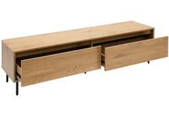 Miliboo TV-Möbel mit hellem Holzfinish in Eiche 2 Schubladen L160 cm ARAGON* Tv-lowboards