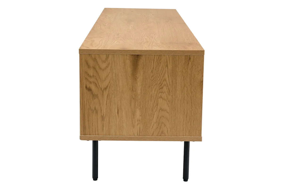 Miliboo TV-Möbel mit hellem Holzfinish in Eiche 2 Schubladen L160 cm ARAGON* Tv-lowboards