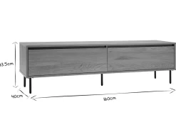Miliboo TV-Möbel mit hellem Holzfinish in Eiche 2 Schubladen L160 cm ARAGON* Tv-lowboards