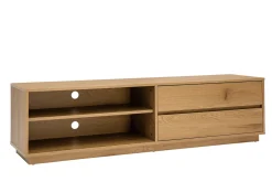 Miliboo TV-Möbel mit hellem Holzfinish in Eiche 2 Schubladen L160 cm MADERO* Tv-lowboards