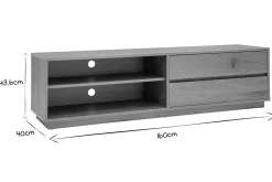 Miliboo TV-Möbel mit hellem Holzfinish in Eiche 2 Schubladen L160 cm MADERO* Tv-lowboards
