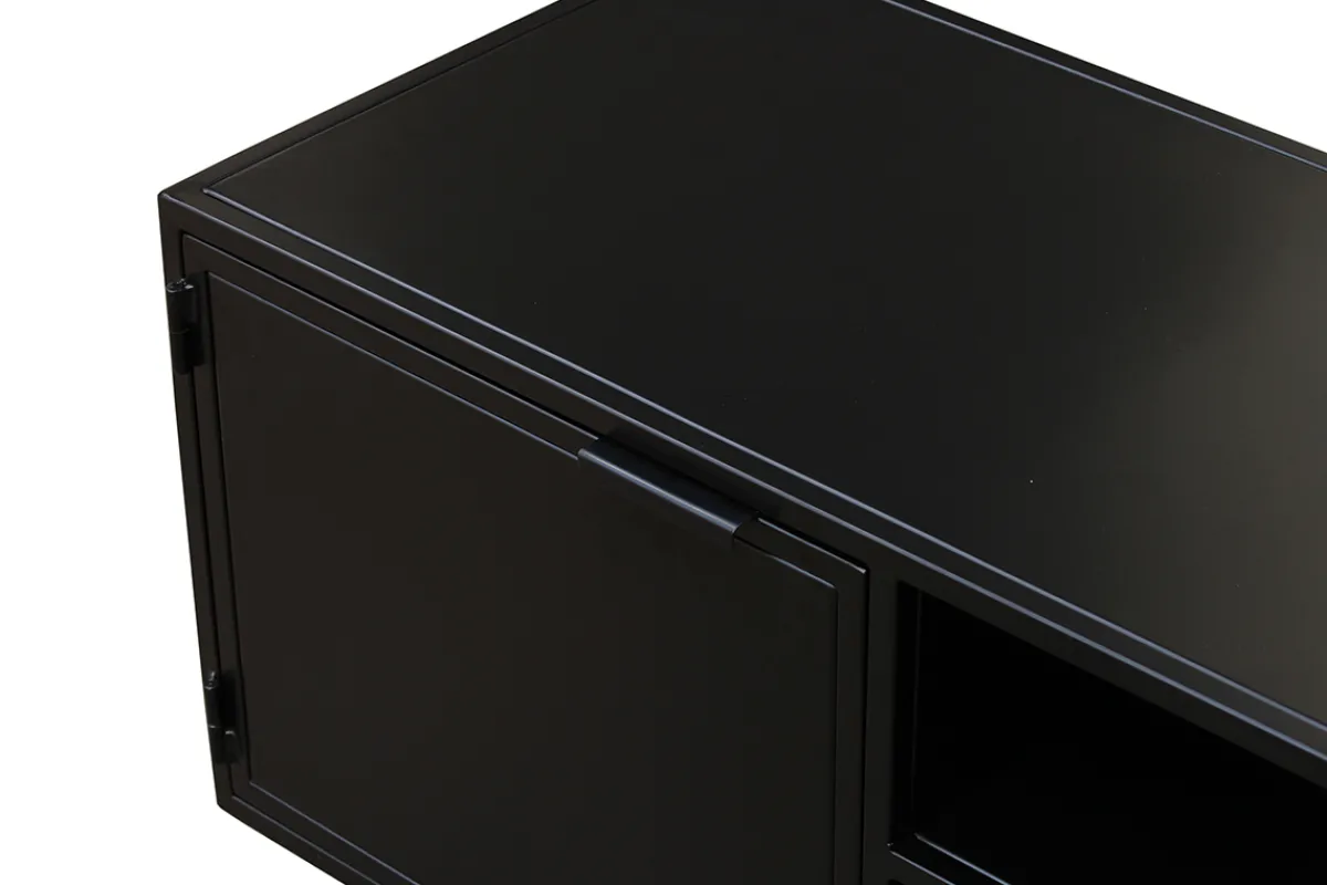 Miliboo TV-Möbel schwarz mit 2 Türen L150 KARL* Tv-lowboards