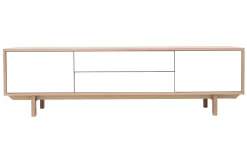 Miliboo TV-Möbel skandinavisch Holz und Weiß 180 cm SID* Tv-lowboards