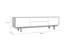 Miliboo TV-Möbel skandinavisch Holz und Weiß 180 cm SID* Tv-lowboards