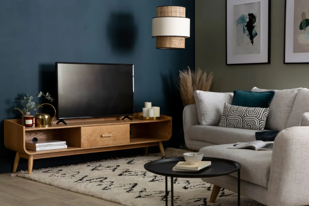 Miliboo TV-Möbel Vintage Nussbaumholz 180 cm HALLEN* Tv-lowboards