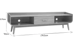 Miliboo TV-Möbel Vintage Nussbaumholz 180 cm HALLEN* Tv-lowboards