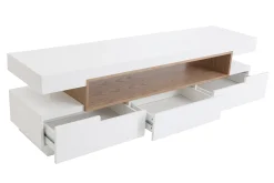 Miliboo TV-Möbel Weiß und Holz LIVO* Tv-lowboards