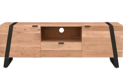 Miliboo TV-Schrank aus massivem Akazienholz und schwarzem Metall B 150 cm ALVARO* Tv-lowboards