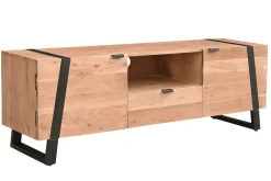 Miliboo TV-Schrank aus massivem Akazienholz und schwarzem Metall B 150 cm ALVARO* Tv-lowboards