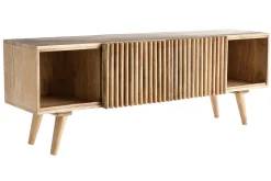 Miliboo TV-Schrank aus massivem Mangoholz mit Schiebetüren ALBA* Tv-lowboards