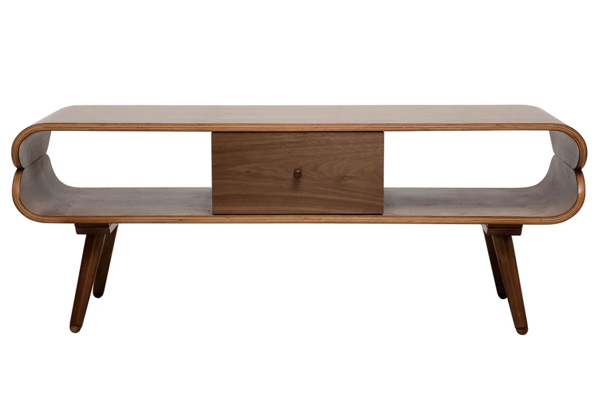 Miliboo TV-Schrank mit Ablagefächern aus dunklem Holz B 132 cm TAKLA* Tv-lowboards