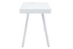 Miliboo Vernetzter Multimedia-Schreibtisch - transparentes Glas und weißes Metall CLEVER* Design-schreibtische