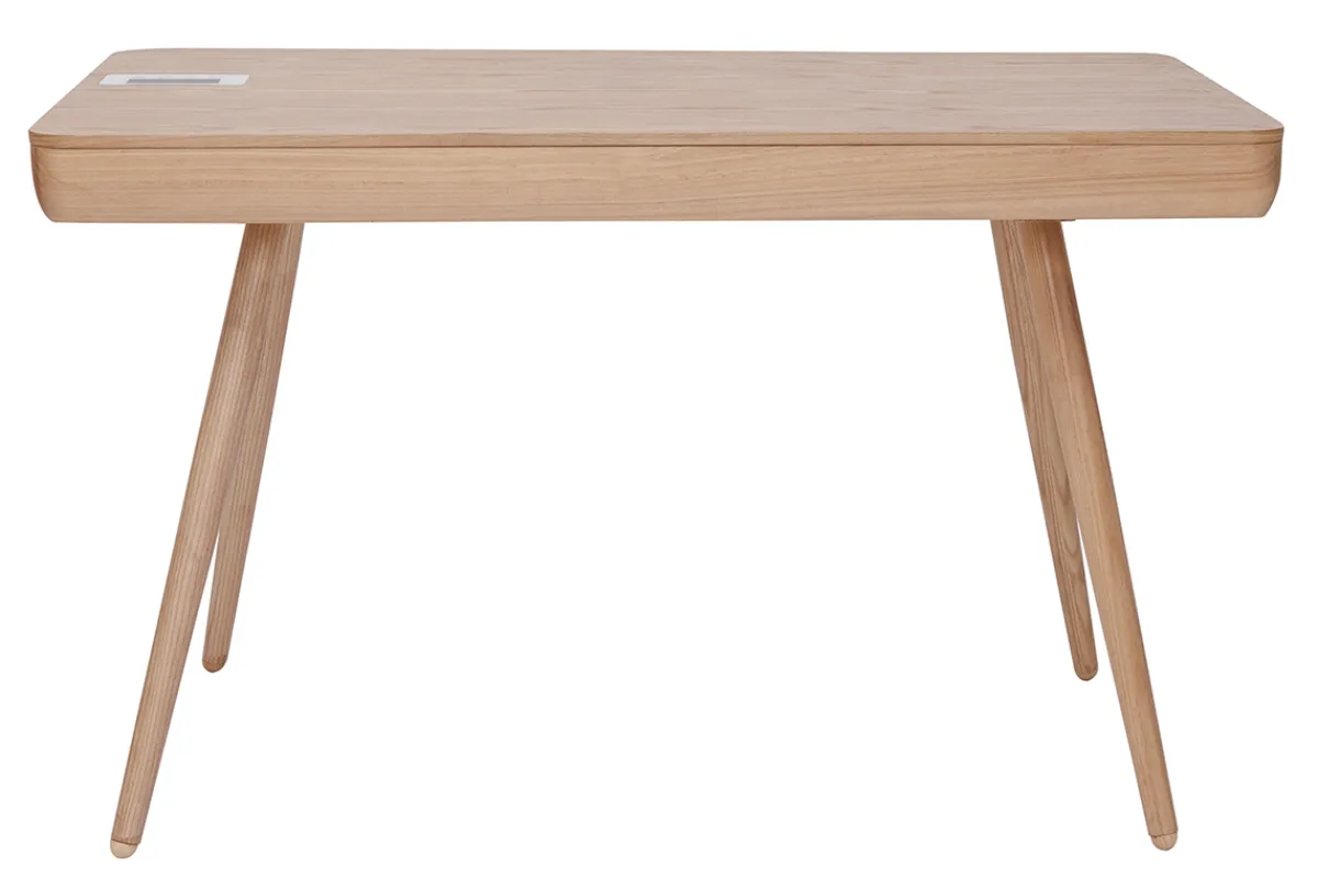 Miliboo Vernetzter Multimedia-Schreibtisch aus massiver Esche CLEVER* Design-schreibtische