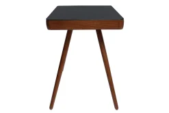 Miliboo Vernetzter Multimedia-Schreibtisch - weißes Glas und helles Holz CLEVER* Design-schreibtische