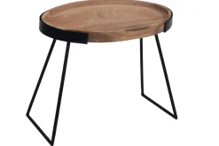 Miliboo Verschachtelungs-Couchtische aus Metall und massivem Akazienholz ELAVO* Couchtische|Beistelltische