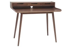 Miliboo Vintage Schreibtisch aus Nussbaumholz 3 Schubladen L110 cm OPUS* Design-schreibtische