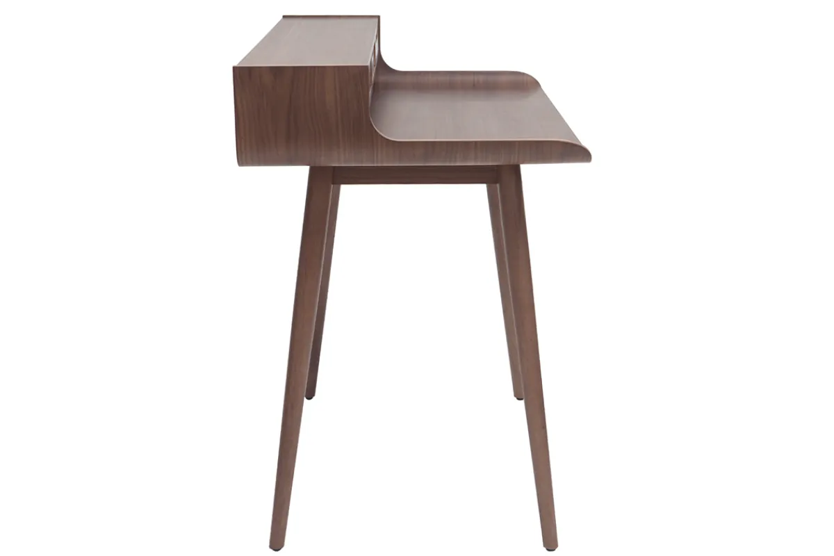 Miliboo Vintage Schreibtisch aus Nussbaumholz 3 Schubladen L110 cm OPUS* Design-schreibtische