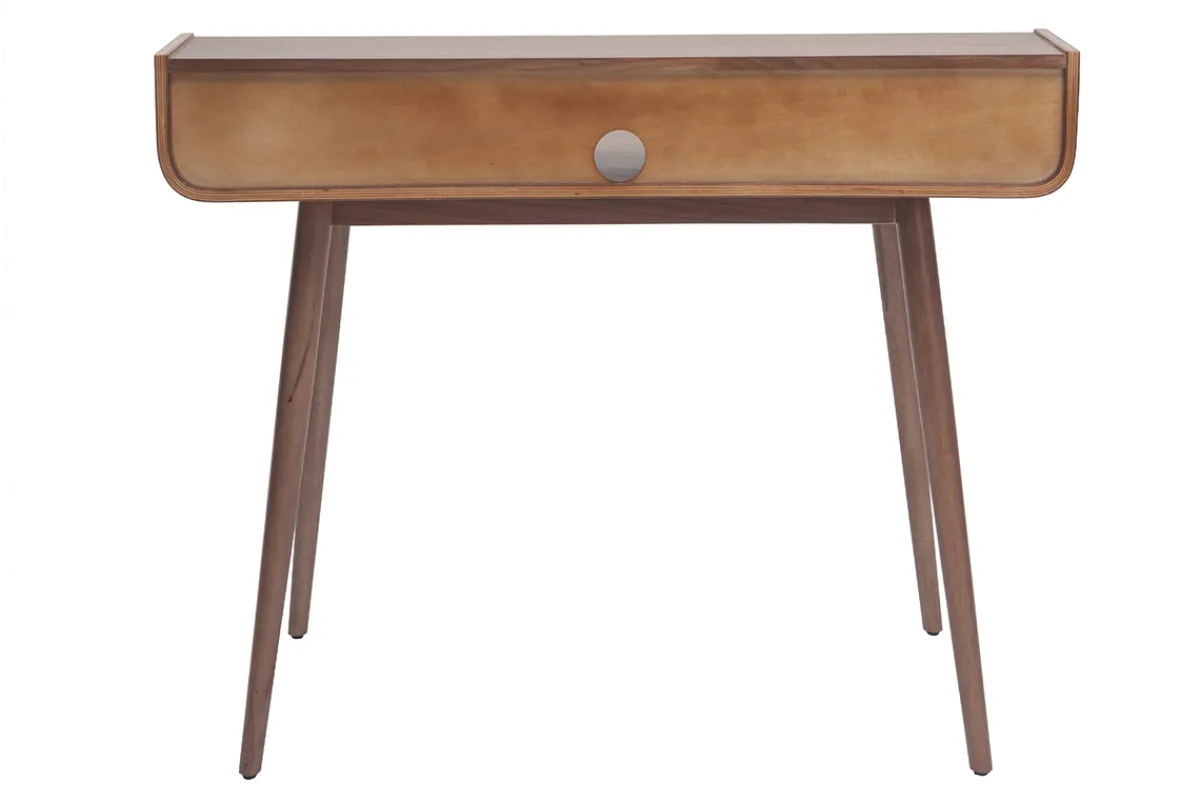 Miliboo Vintage Schreibtisch aus Nussbaumholz 3 Schubladen L110 cm OPUS* Design-schreibtische