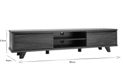 Miliboo Vintage TV-Möbel Nussbaum B180 cm FIFTIES* Tv-lowboards